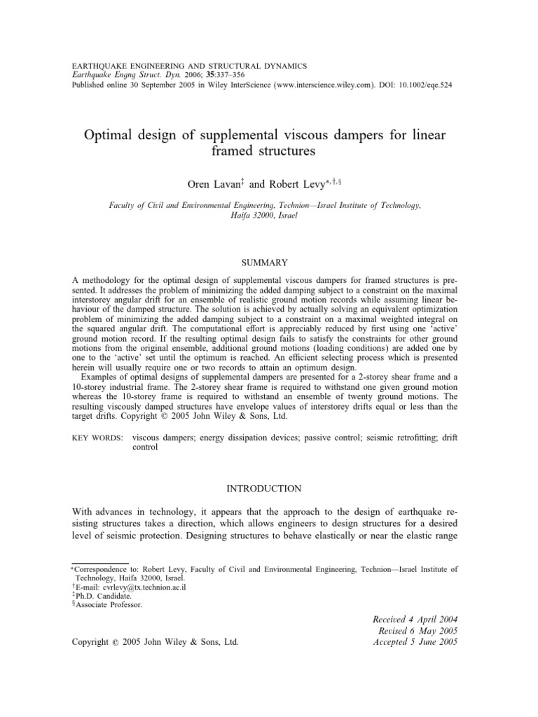 Algorithm For Optimal Design of Adjacent Buildings Connected by Fluid ...
