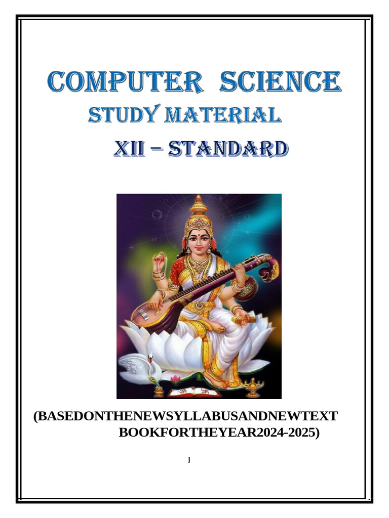 Xii Cs Full Material For Scoring More Marks | PDF | Parameter (Computer ...