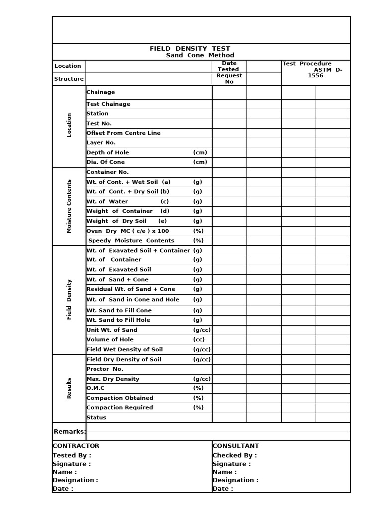 F.D.T Sand Cone Method-9 | PDF | Sedimentology | Geomorphology