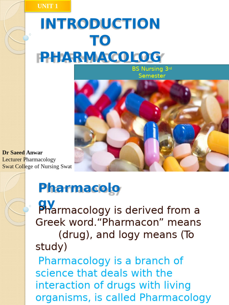 Introduction to Pharmacology for Nursing | PDF | Pharmacology | Dose ...
