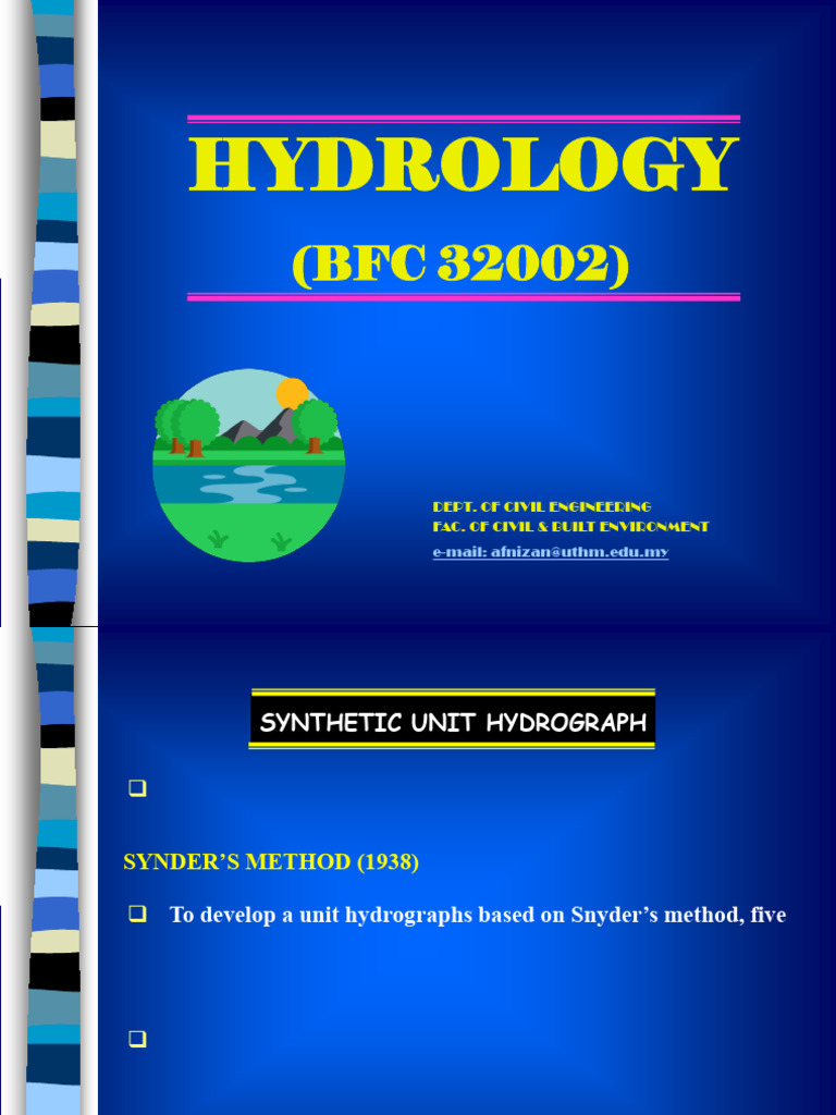 Synthetic Unit Hydrograph Methods | PDF | Drainage Basin | Discharge ...