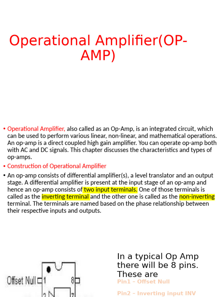 Understanding Operational Amplifiers | PDF | Operational Amplifier ...