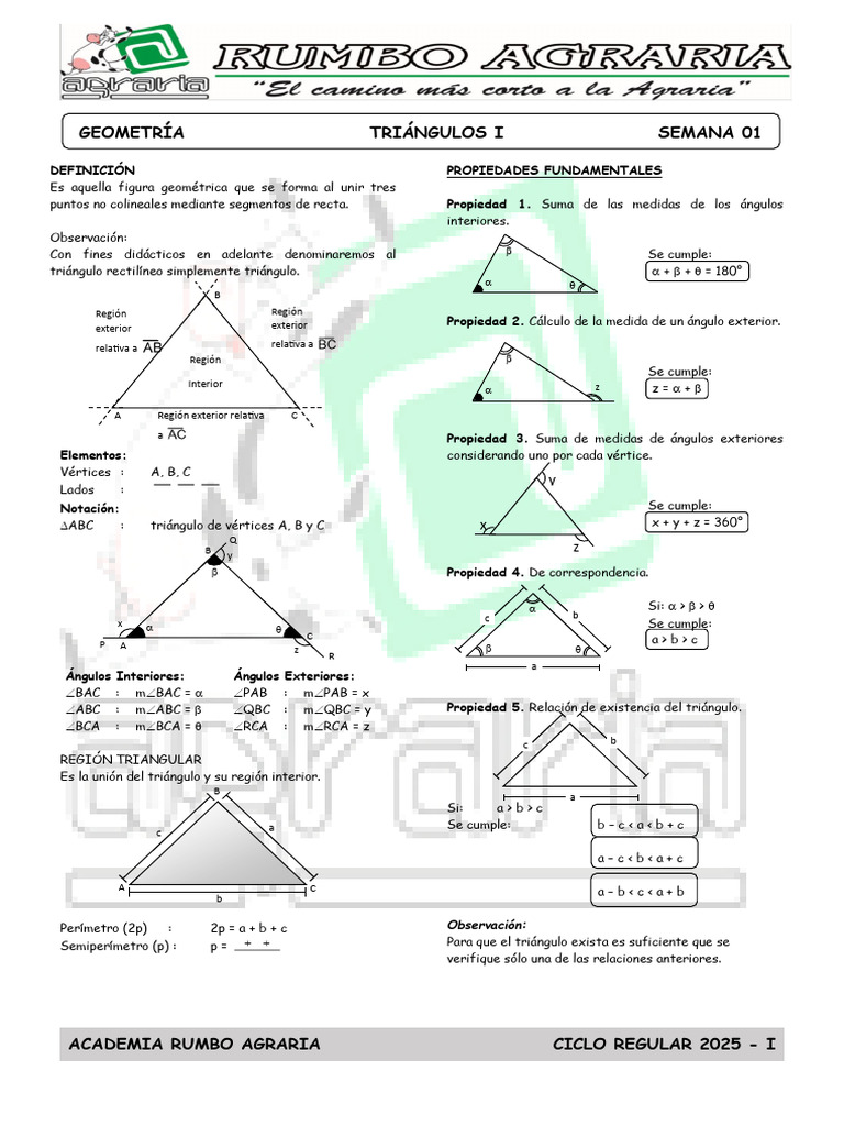 Libro # 1 - Geometría 2025-I | PDF | Triángulo | Ángulo