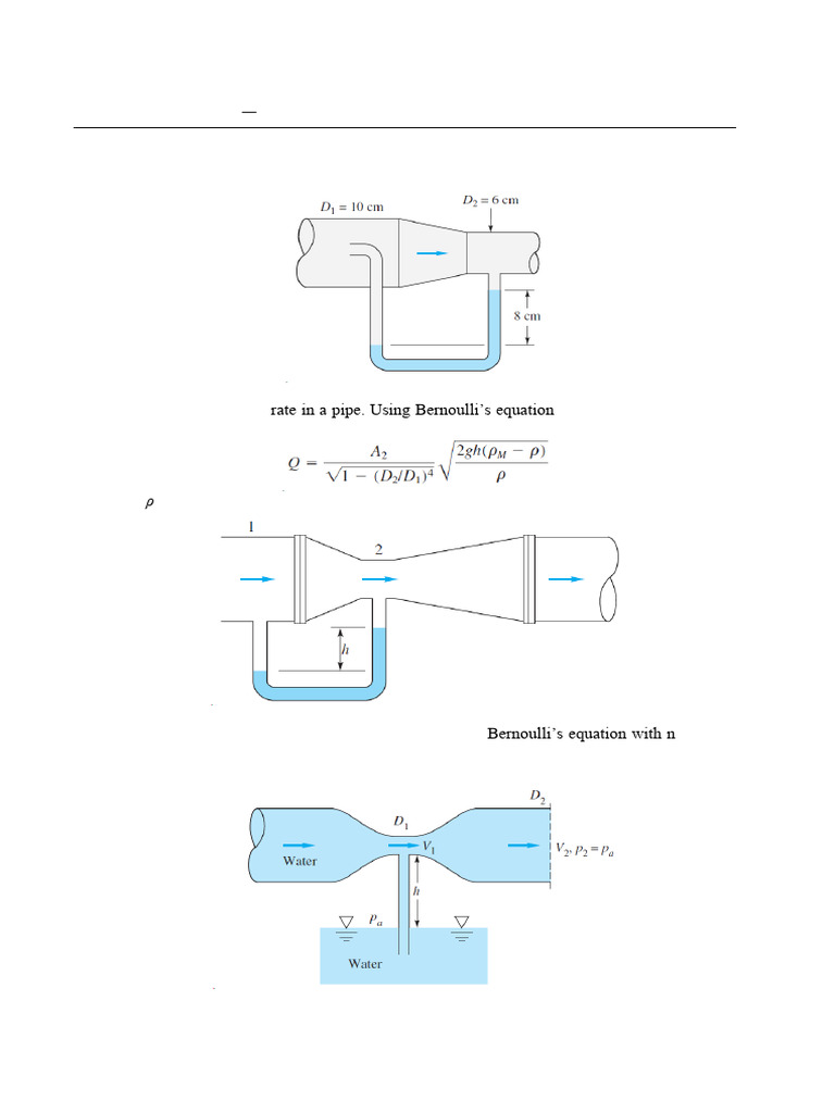 Fluid Mechanics Practice Problems | PDF | Fluid Dynamics | Pressure