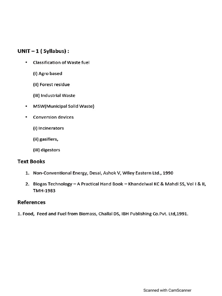 Unit 1 WTE | PDF