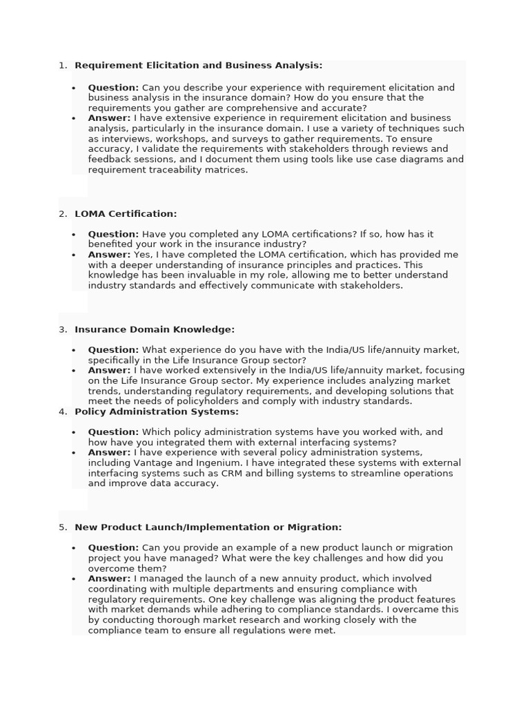 Insurance Business Analysis Insights | PDF | Agile Software Development ...