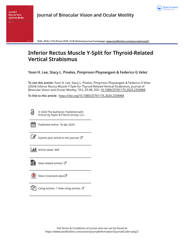 01-Inferior Rectus Muscle Y-Split For Thyroid-Related Vertical ...