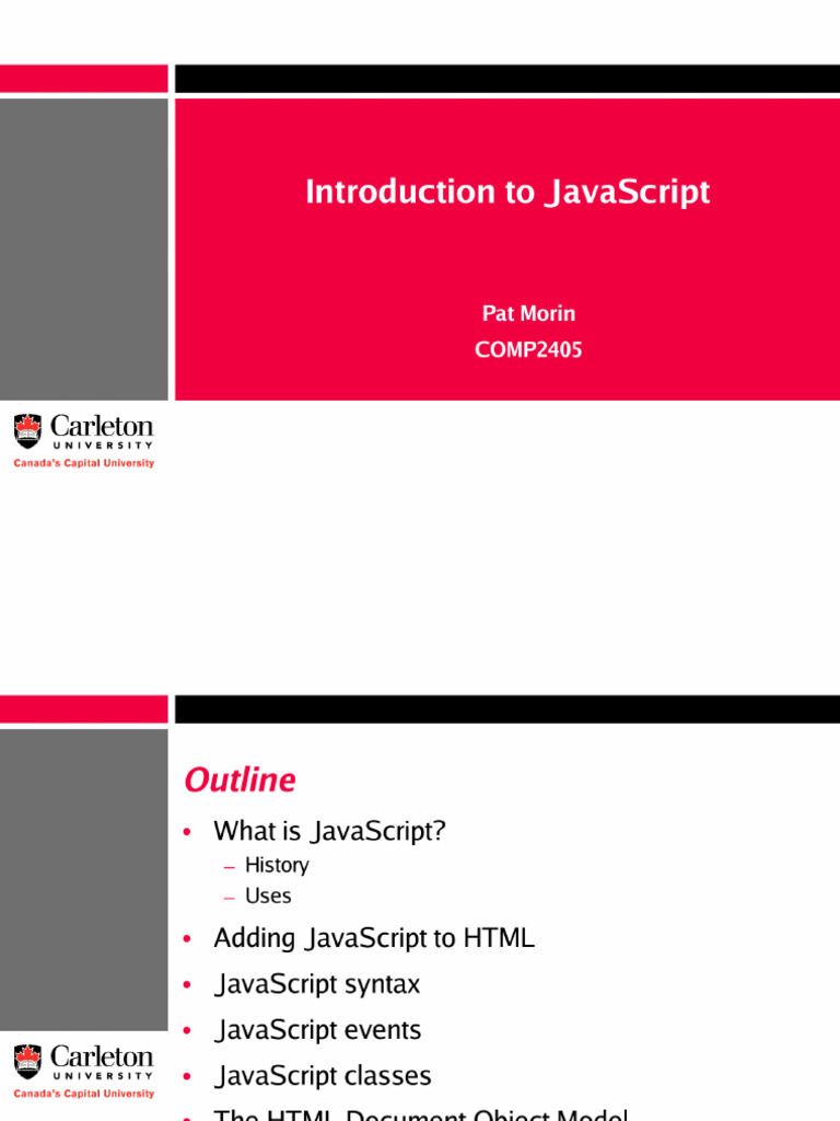 Javascript Basics PPT 34 Slides | PDF