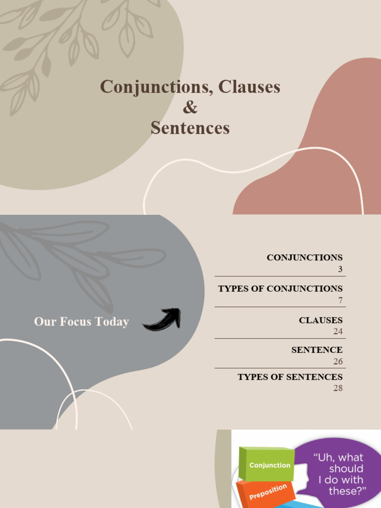 Understanding Conjunctions and Sentences | PDF | Sentence (Linguistics ...