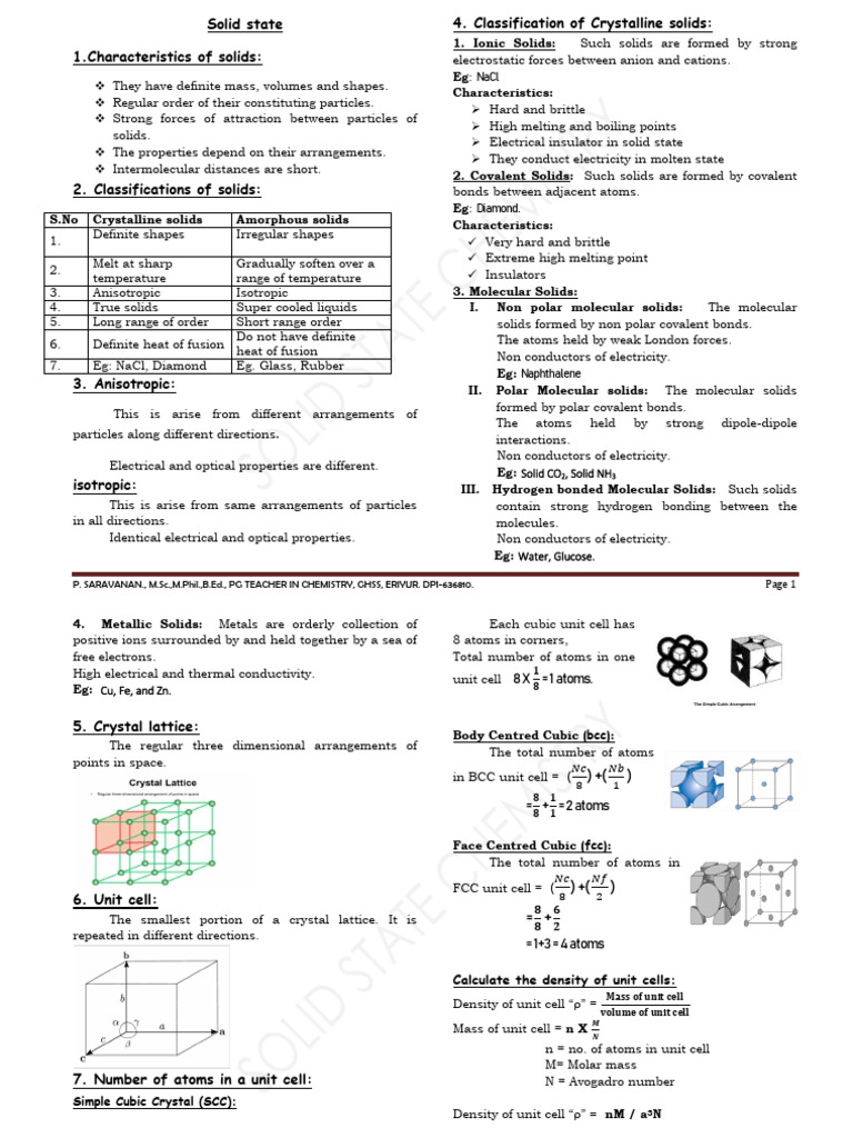 12th Chemistry Unit 6 Study Material English Medium PDF Download | PDF ...