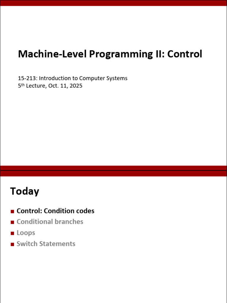W04 Machine Control | PDF | Control Flow | Computing