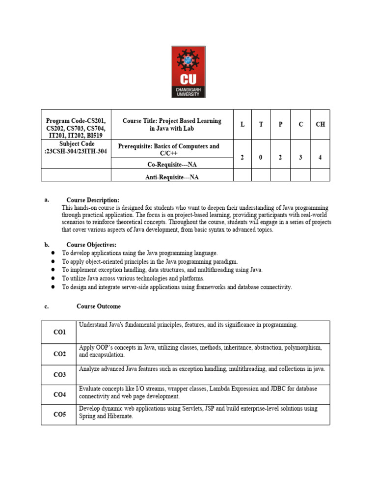 Java Project-Based Learning Course | PDF | Method (Computer Programming ...