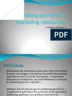 Le Marketing Sportif Et Le Marketing Relationnel SV