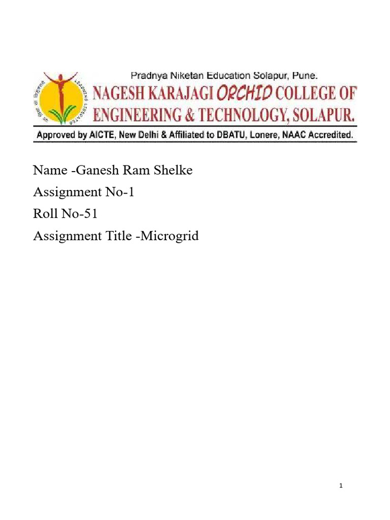 Psoc Assignment 1 | PDF | Distributed Generation | Electrical Grid