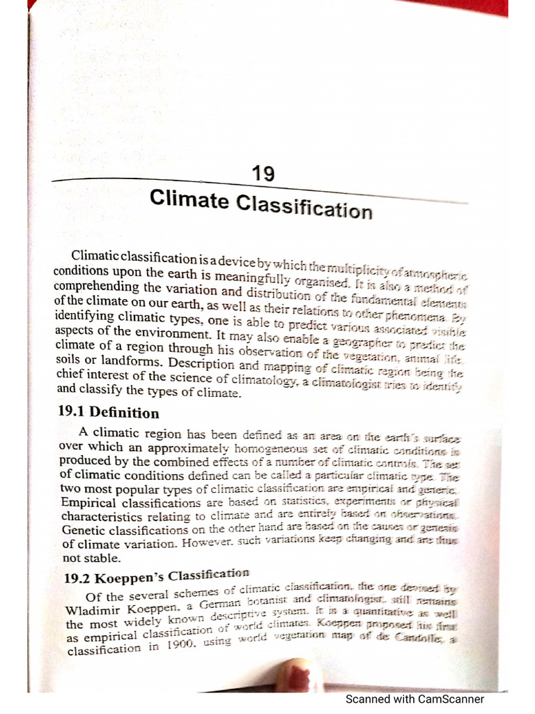CLIMATOLOGY Climate Classification | PDF