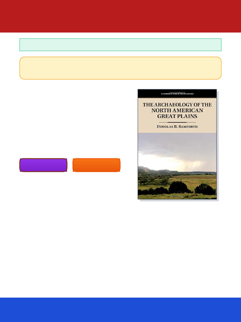 The Archaeology of The North American Great Plains 2008th Edition ...