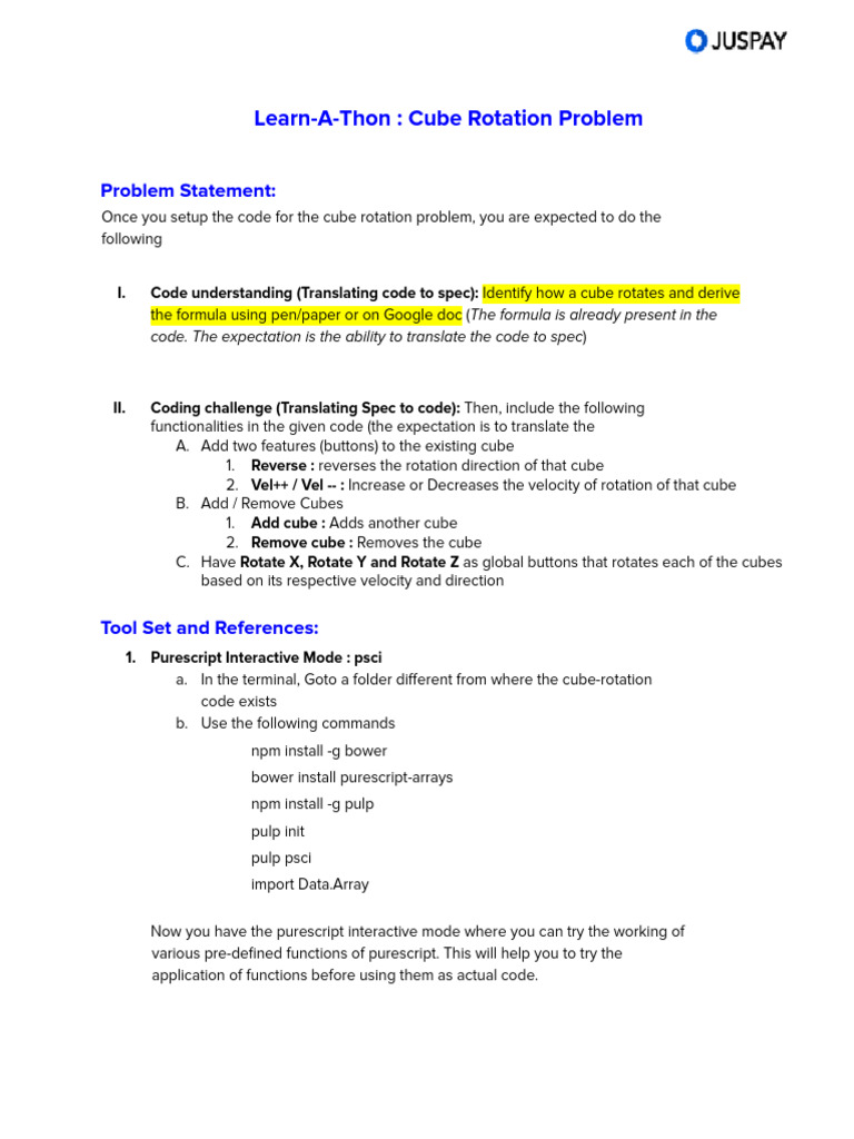 Rotate The Cube Problem by Juspay | PDF | Function (Mathematics ...