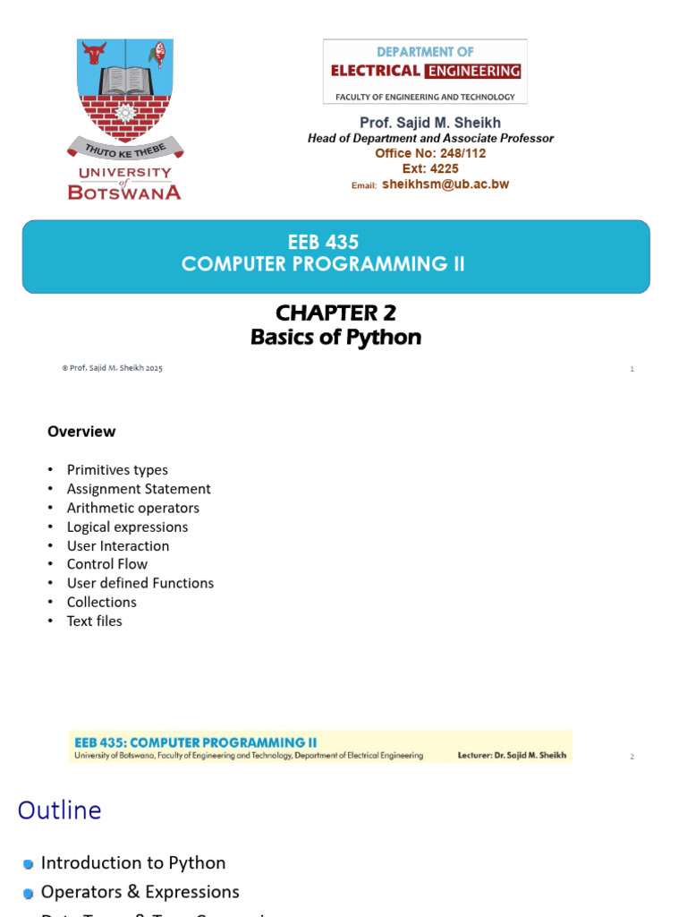 EEB 435 Chapter 2 - Sheikh2025 Part 1 | PDF | Control Flow | Python ...