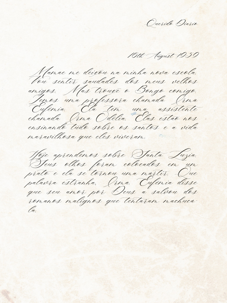 Beige Black Vintage Formal Calligraphy Old Fashioned Letter | PDF