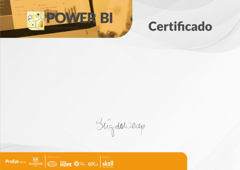 Certificado de Curso Power BI ProEpi | PDF