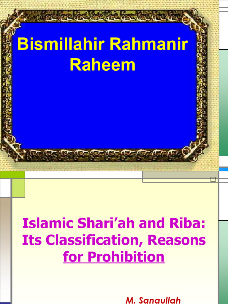 Islamic Shari'ah and Riba | PDF