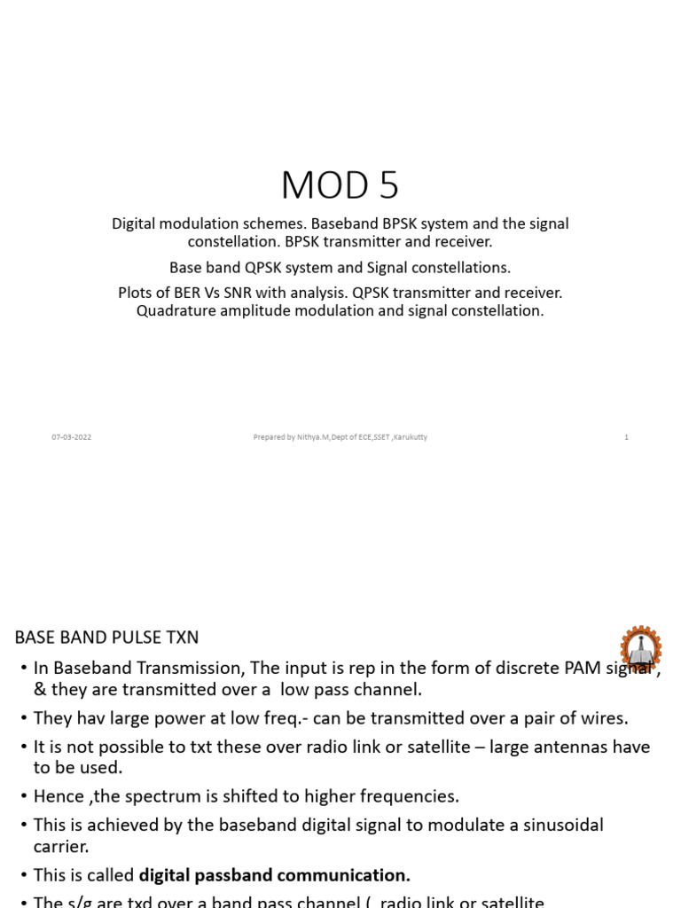 mod 5 slide | PDF | Electronic Engineering | Radio Technology