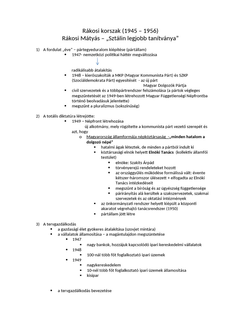 Rákosi Mátyás | PDF