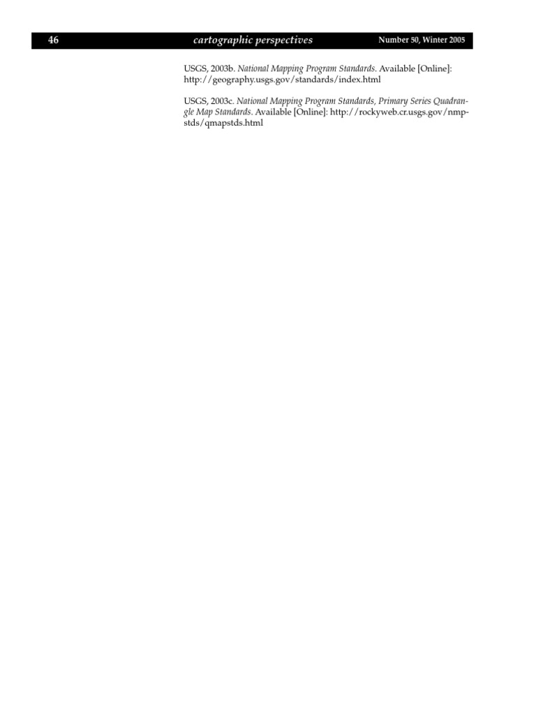 USGS National Mapping Standards Guide | PDF