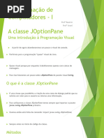 Uso da Classe JOptionPane em Java | PDF | Classe (programação de ...