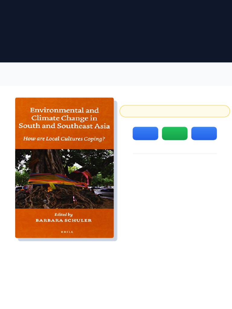 Environmental and Climate Change in South and Southeast Asia How Are ...