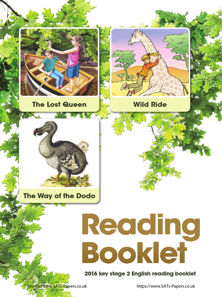 2016 Key Stage 2 Reading Booklet | PDF | Copyright | Birds