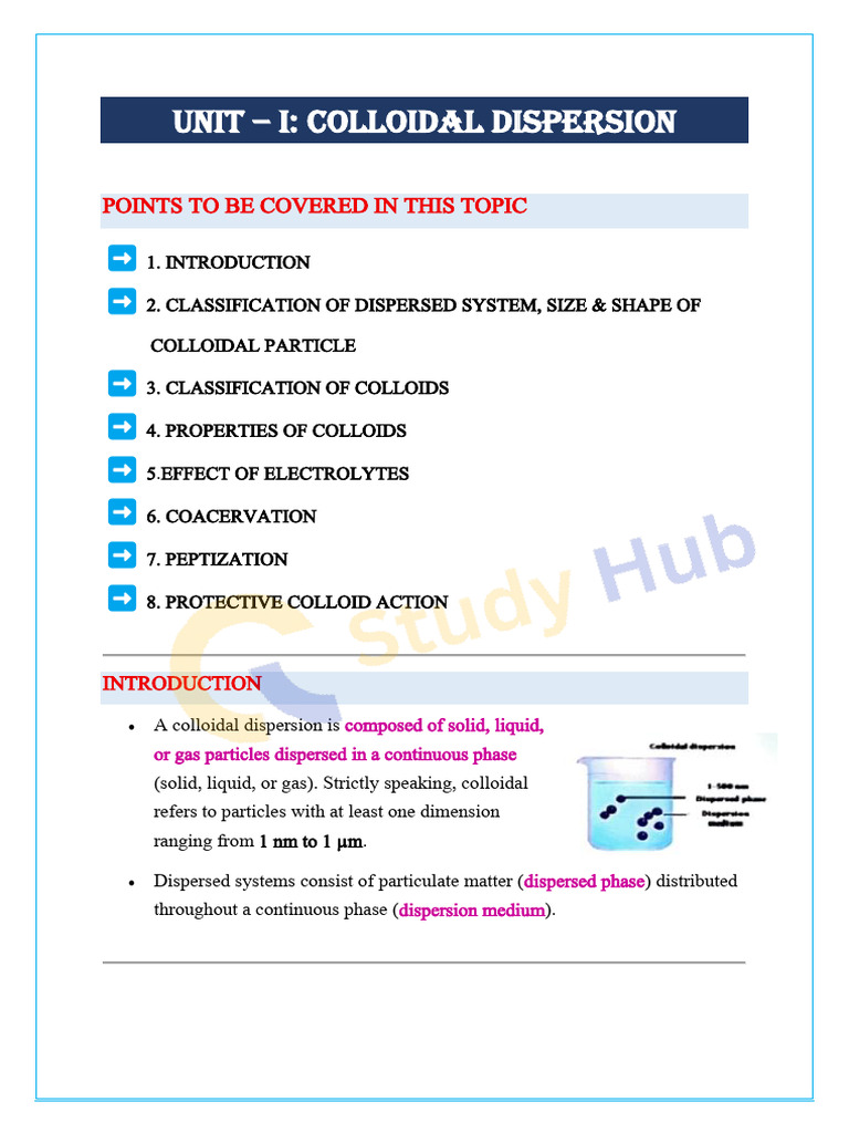 Understanding Colloidal Dispersion Basics | PDF | Colloid | Ion