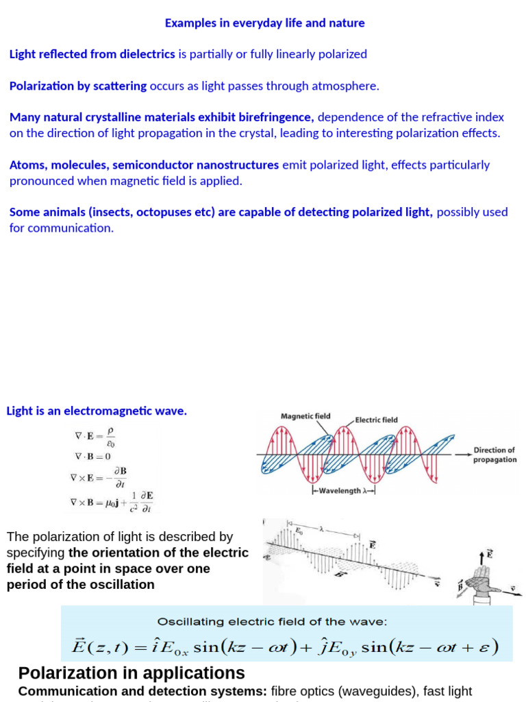 Understanding Light Polarization Effects | PDF | Polarization (Waves ...