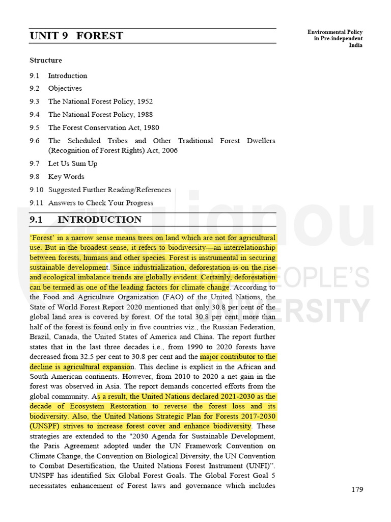 Forest Conservation Policies in India | PDF | Forest Management ...