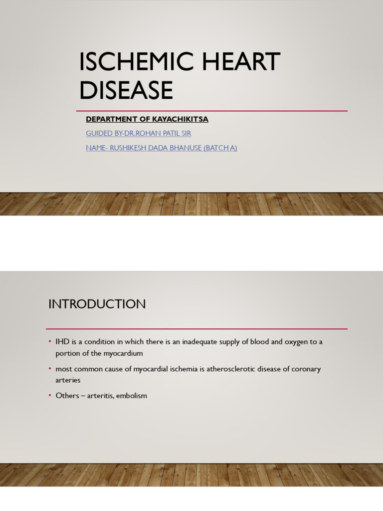 Ischemic Heart Disease Overview | PDF | Myocardial Infarction ...