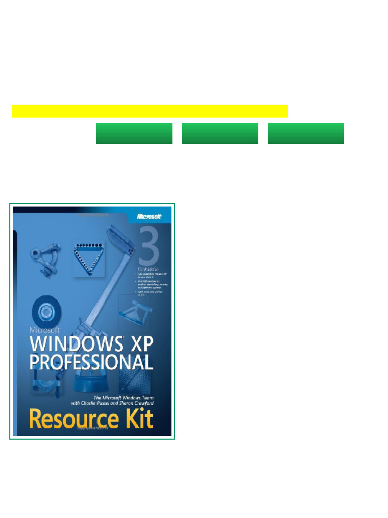 Microsoft Windows XP Professional Resource Kit Third Edition Charlie ...