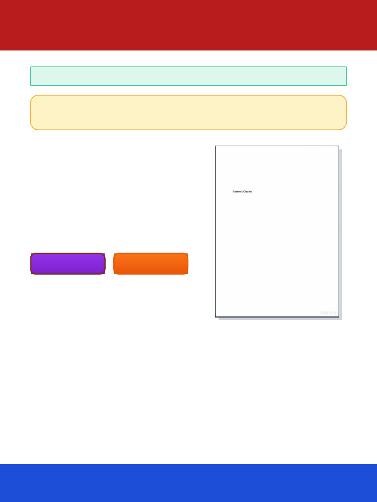 Cosmetic Creams Development Manufacture and Marketing of Effective Skin ...