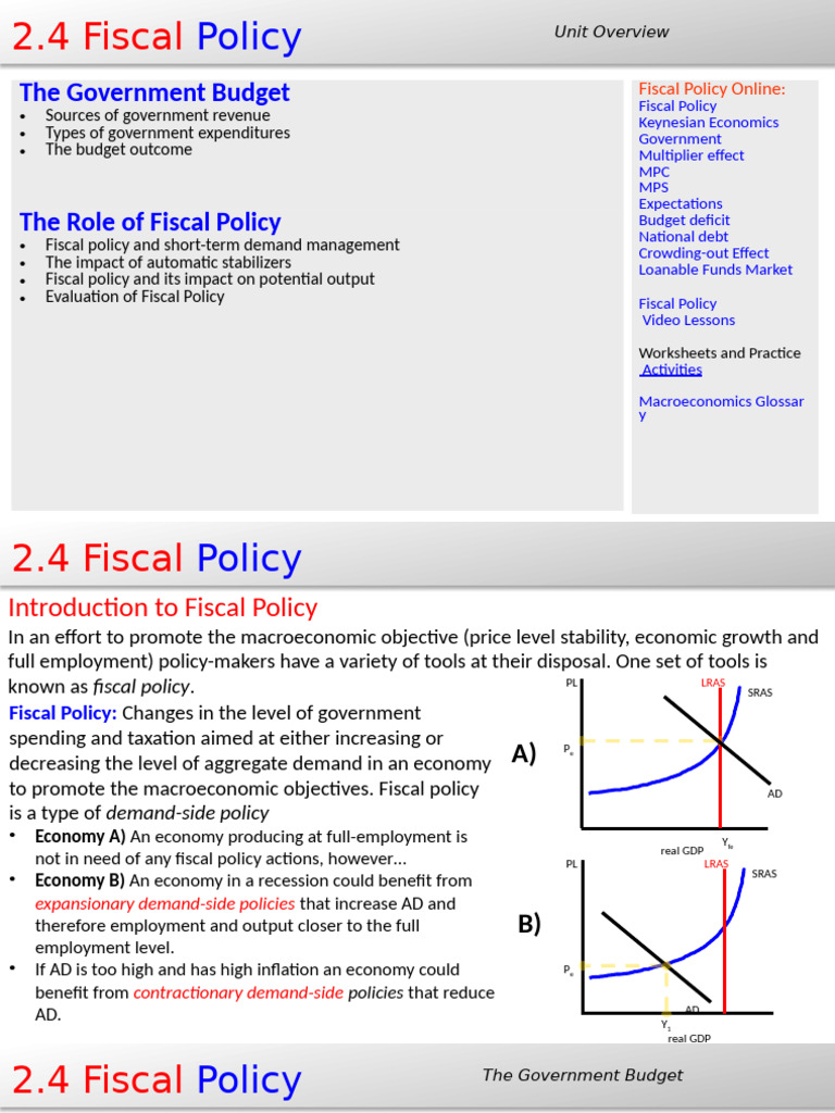 Fiscal Policy | PDF | Government Budget Balance | Fiscal Policy