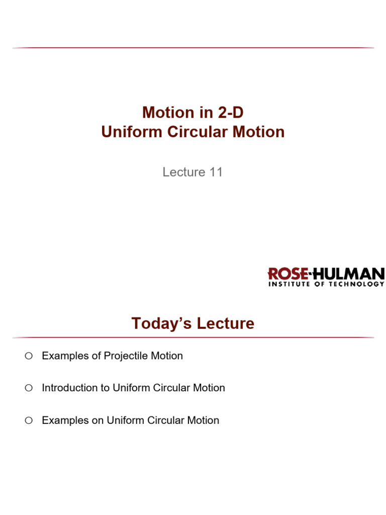 uniform circular motion | PDF | Rotation | Acceleration
