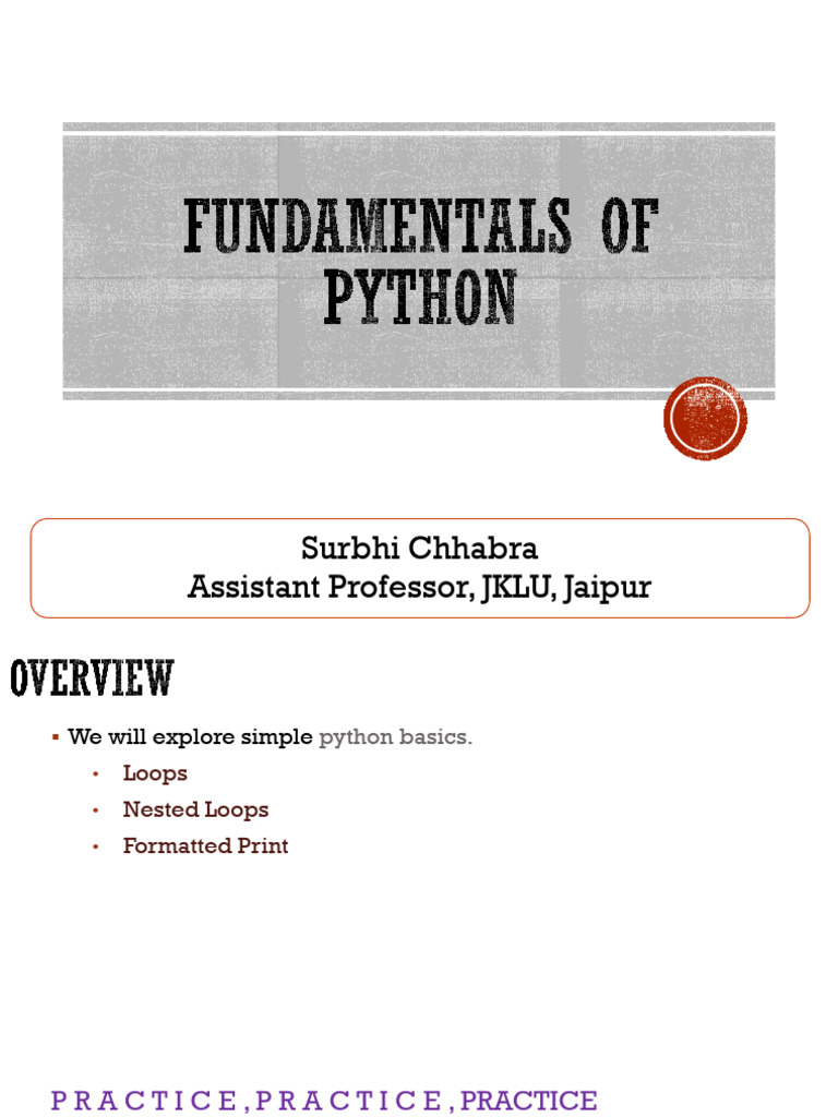 Python Basics: Loops and Iteration | PDF | Control Flow | Parameter ...