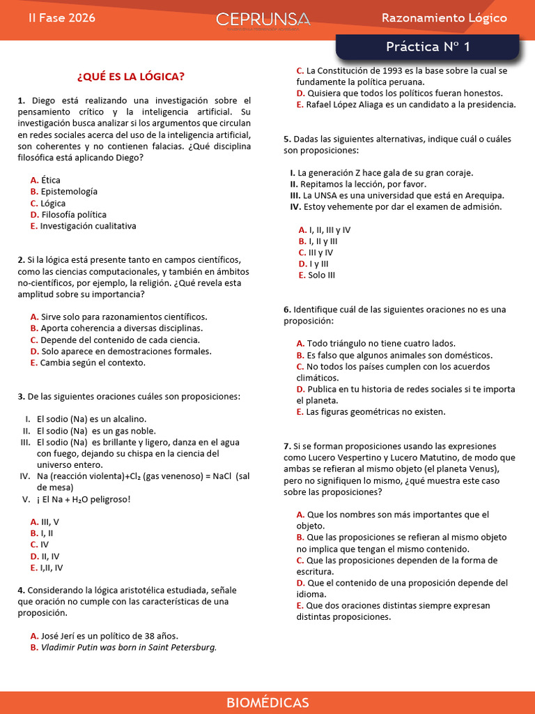 p1 - Raz Logico | PDF | Razonamiento deductivo | Inferencia