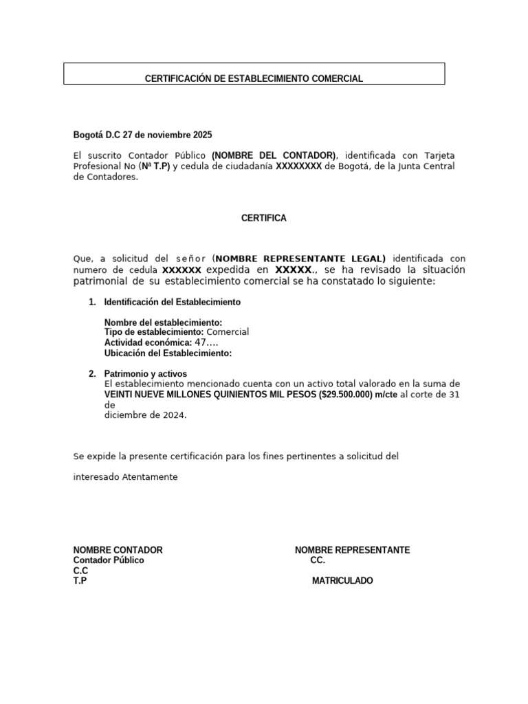 Certificado Camara de Comercio Activo | PDF