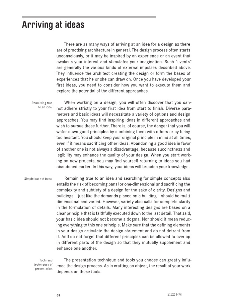 Design Ideas - Arriving at Idea | PDF