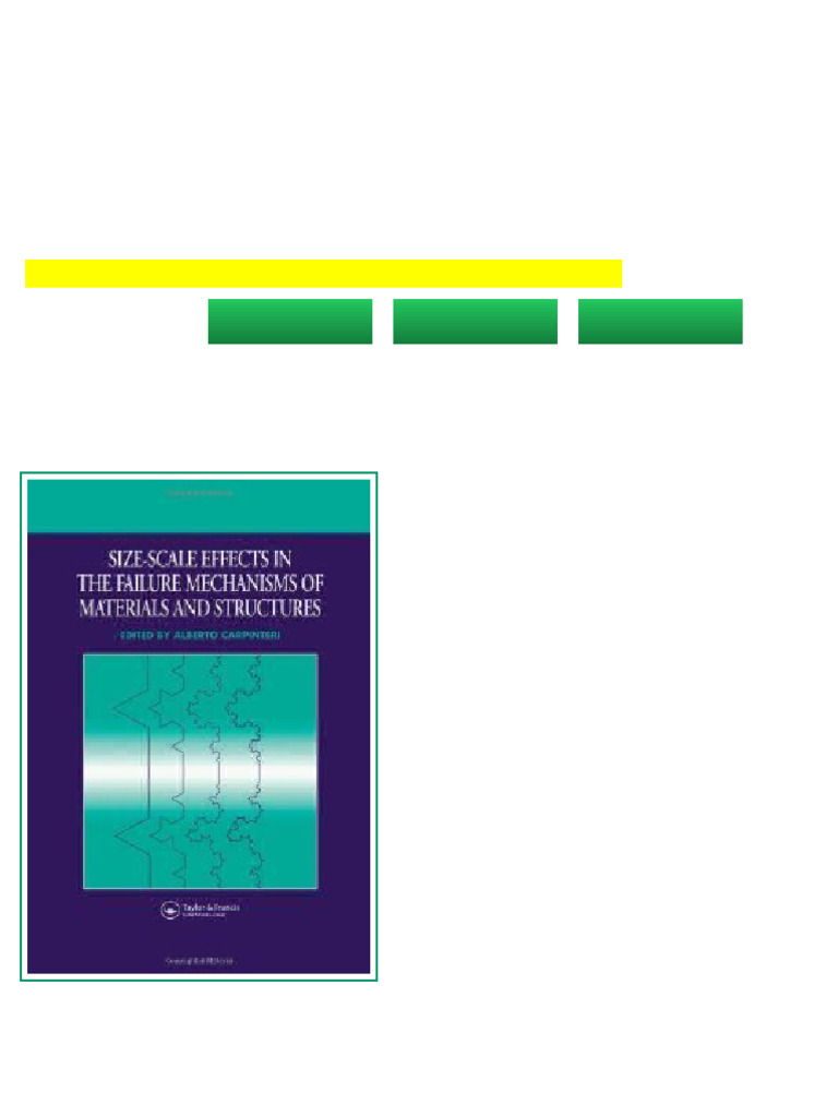 Size Scale Effects in the Failure Mechanisms of Materials and ...