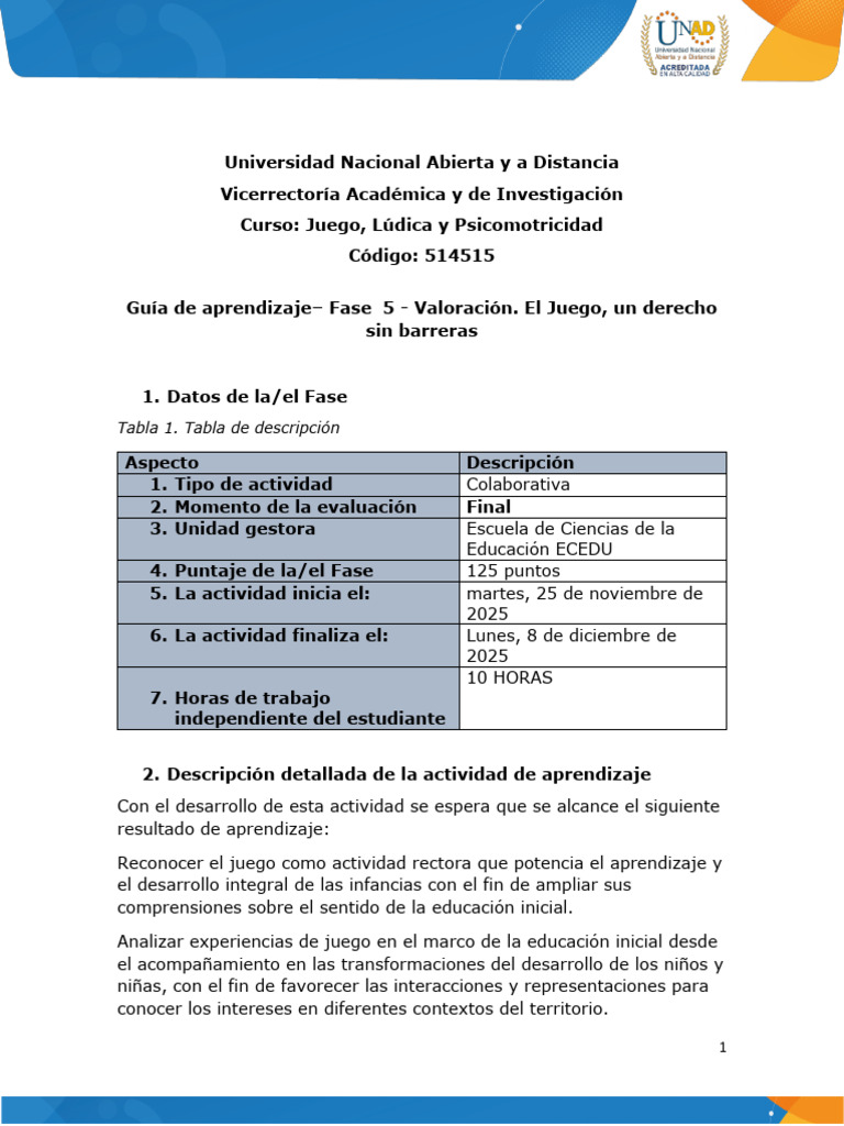 Juego como Derecho en Educación Inicial | PDF | Aprendizaje | Educación ...