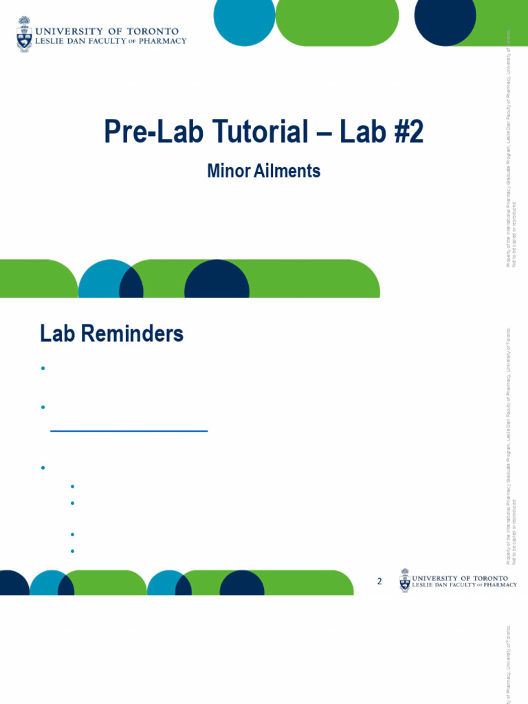 Pre Lab+#2+Tutorial +Minor+Ailments | PDF | Pharmacy | Over The Counter ...