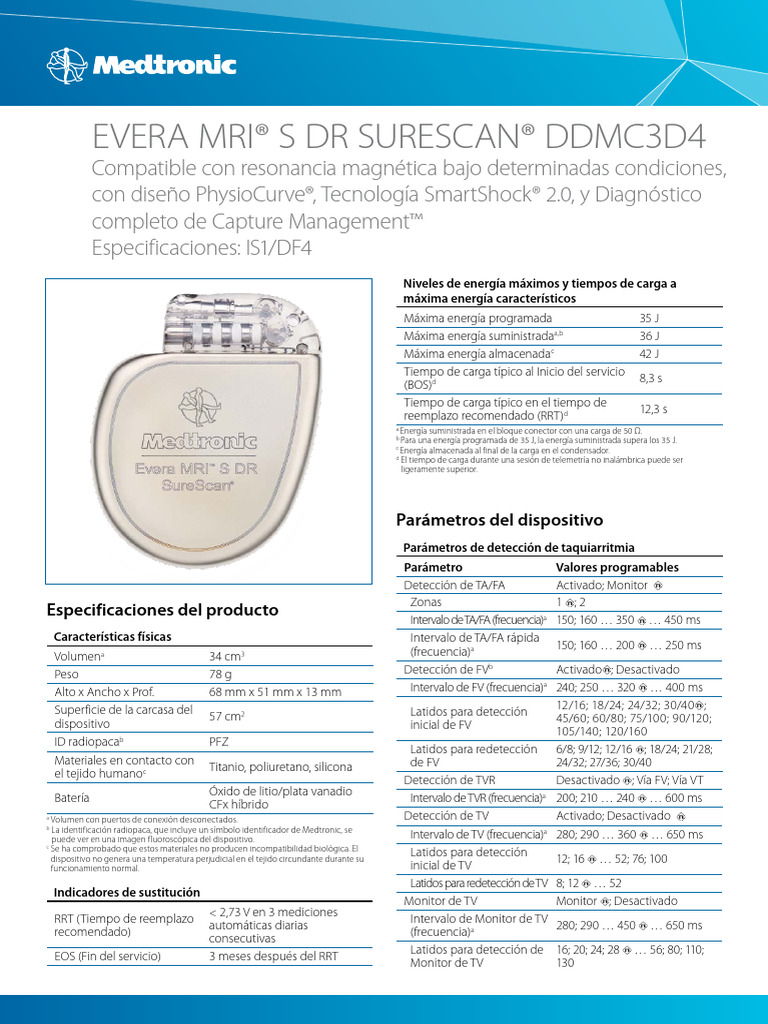Especificaciones del Dispositivo Médico | PDF