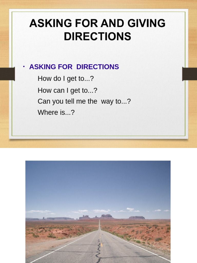 Asking for and Giving Directions | PDF