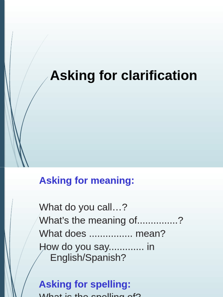 Essential Phrases for Language Clarification | PDF | Linguistics