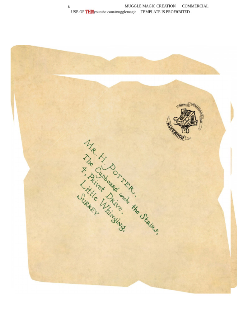 Hogwarts Envelope 8.5x11 | PDF